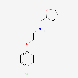molecular formula C13H18ClNO2 B2455079 [2-(4-Chloro-phenoxy)-ethyl]-(tetrahydro-furan-2-ylmethyl)-amine CAS No. 356537-32-1