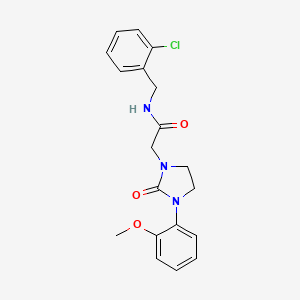 molecular formula C19H20ClN3O3 B2455088 N-(2-chlorobenzyl)-2-(3-(2-methoxyphenyl)-2-oxoimidazolidin-1-yl)acetamide CAS No. 1251633-92-7