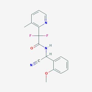 molecular formula C17H15F2N3O2 B2455097 N-[Cyano-(2-methoxyphenyl)methyl]-2,2-difluoro-2-(3-methylpyridin-2-yl)acetamide CAS No. 1825676-16-1