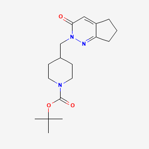 Tert-butyl 4-[(3-oxo-6,7-dihydro-5H-cyclopenta[c]pyridazin-2-yl)methyl]piperidine-1-carboxylate