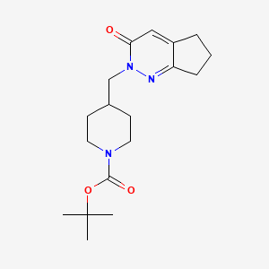 tert-butyl 4-({3-oxo-2H,3H,5H,6H,7H-cyclopenta[c]pyridazin-2-yl}methyl)piperidine-1-carboxylate