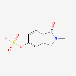 molecular formula C9H8FNO4S B2455106 6-Fluorosulfonyloxy-2-methyl-3-oxo-1H-isoindole CAS No. 2411296-84-7