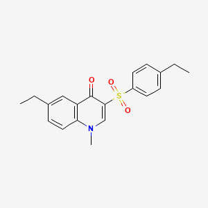 molecular formula C20H21NO3S B2455116 6-Ethyl-3-(4-ethylbenzenesulfonyl)-1-methyl-1,4-dihydroquinolin-4-one CAS No. 899214-32-5