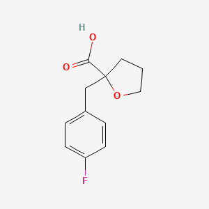molecular formula C12H13FO3 B2455119 2-[(4-Fluorophenyl)methyl]oxolane-2-carboxylic acid CAS No. 2024359-30-4