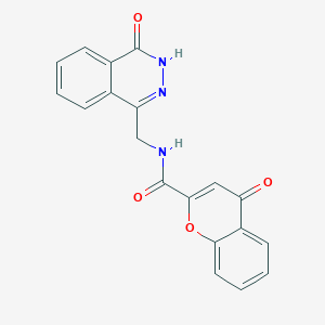 molecular formula C19H13N3O4 B2455122 4-氧代-N-[(4-氧代-3H-酞嗪-1-基)甲基]色烯-2-甲酰胺 CAS No. 899745-80-3