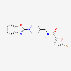 molecular formula C18H18BrN3O3 B2455123 N-((1-(benzo[d]oxazol-2-yl)piperidin-4-yl)methyl)-5-bromofuran-2-carboxamide CAS No. 1797257-88-5