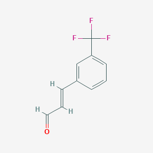 molecular formula C10H7F3O B2455124 (E)-3-(3-(Trifluoromethyl)phenyl)acrylaldehyde CAS No. 262268-58-6; 871543-59-8
