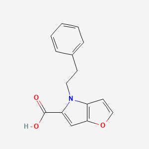 molecular formula C15H13NO3 B2455131 4-(2-phenylethyl)-4H-furo[3,2-b]pyrrole-5-carboxylic acid CAS No. 1146291-73-7