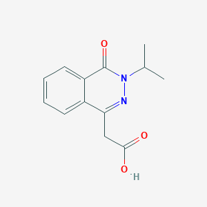 molecular formula C13H14N2O3 B2455132 (3-Isopropyl-4-oxo-3,4-dihydro-phthalazin-1-yl)-acetic acid CAS No. 332886-34-7