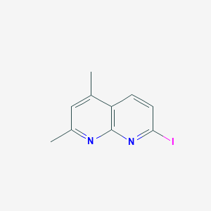 molecular formula C10H9IN2 B2455139 7-Iodo-2,4-dimethyl-1,8-naphthyridine CAS No. 2415263-13-5