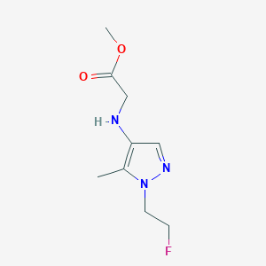 molecular formula C9H14FN3O2 B2455141 Methyl 2-[[1-(2-fluoroethyl)-5-methylpyrazol-4-yl]amino]acetate CAS No. 2247206-61-5