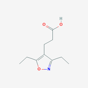 molecular formula C10H15NO3 B2455152 3-(3,5-diethyl-1,2-oxazol-4-yl)propanoic Acid CAS No. 817172-36-4