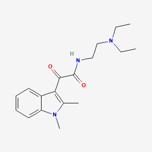 molecular formula C18H25N3O2 B2455158 N-(2-(diethylamino)ethyl)-2-(1,2-dimethyl-1H-indol-3-yl)-2-oxoacetamide CAS No. 862814-55-9