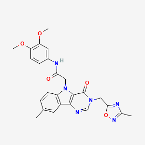 molecular formula C25H24N6O5 B2455164 N-(2-chloro-5-fluorophenyl)-2-methyl-5-(1-methyl-6-oxo-1,6-dihydropyridazin-3-yl)thiophene-3-sulfonamide CAS No. 1111975-41-7