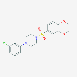 1-(3-Chloro-2-methylphenyl)-4-(2,3-dihydro-1,4-benzodioxin-6-ylsulfonyl)piperazine