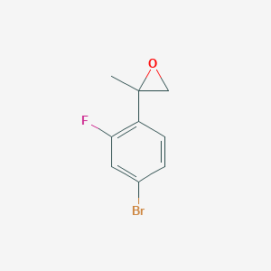 molecular formula C9H8BrFO B2455177 2-(4-Bromo-2-fluorophenyl)-2-methyloxirane CAS No. 1545775-87-8