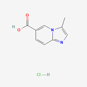 molecular formula C9H9ClN2O2 B2455184 3-Methylimidazo[1,2-a]pyridine-6-carboxylic acid;hydrochloride CAS No. 2309457-62-1
