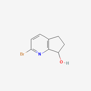 molecular formula C8H8BrNO B2455190 2-Bromo-6,7-dihydro-5H-cyclopenta[b]pyridin-7-ol CAS No. 2376147-37-2