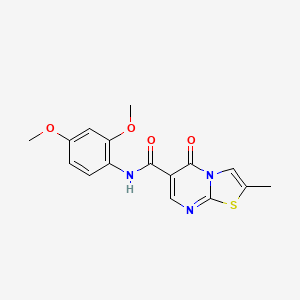 molecular formula C16H15N3O4S B2455194 N-(2,4-dimethoxyphenyl)-2-methyl-5-oxo-5H-thiazolo[3,2-a]pyrimidine-6-carboxamide CAS No. 896340-64-0