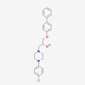molecular formula C25H27ClN2O2 B245520 1-([1,1'-Biphenyl]-4-yloxy)-3-[4-(4-chlorophenyl)-1-piperazinyl]-2-propanol 