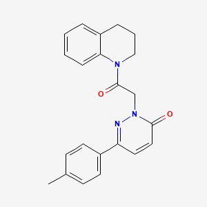 molecular formula C22H21N3O2 B2455207 2-(2-(3,4-dihydroquinolin-1(2H)-yl)-2-oxoethyl)-6-(p-tolyl)pyridazin-3(2H)-one CAS No. 941930-15-0