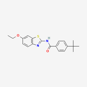 molecular formula C20H22N2O2S B2455224 4-tert-butyl-N-(6-ethoxy-1,3-benzothiazol-2-yl)benzamide CAS No. 300697-41-0