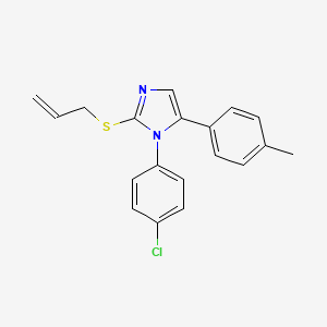 molecular formula C19H17ClN2S B2455236 2-(allylthio)-1-(4-chlorophenyl)-5-(p-tolyl)-1H-imidazole CAS No. 1226454-90-5