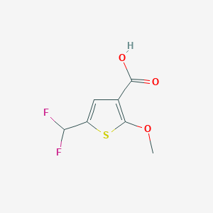molecular formula C7H6F2O3S B2455242 5-(Difluoromethyl)-2-methoxythiophene-3-carboxylic acid CAS No. 2248392-51-8