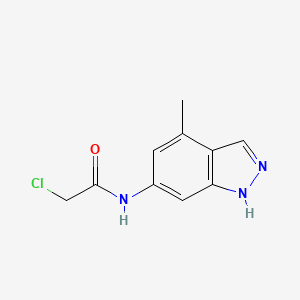 molecular formula C10H10ClN3O B2455246 2-Chloro-N-(4-methyl-1H-indazol-6-yl)acetamide CAS No. 2411255-20-2