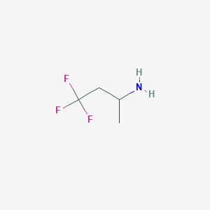 molecular formula C4H8F3N B2455247 4,4,4-Trifluorobutan-2-amine CAS No. 37143-52-5