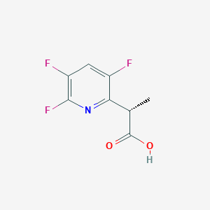 molecular formula C8H6F3NO2 B2455253 (2S)-2-(3,5,6-Trifluoropyridin-2-yl)propanoic acid CAS No. 2248186-14-1