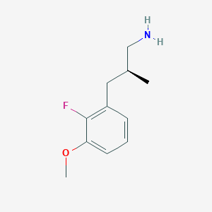 molecular formula C11H16FNO B2455297 (2S)-3-(2-Fluoro-3-methoxyphenyl)-2-methylpropan-1-amine CAS No. 2248199-10-0