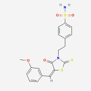(E)-4-(2-(5-(3-methoxybenzylidene)-4-oxo-2-thioxothiazolidin-3-yl)ethyl)benzenesulfonamide