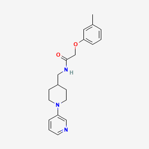 molecular formula C20H25N3O2 B2455334 N-((1-(pyridin-3-yl)piperidin-4-yl)methyl)-2-(m-tolyloxy)acetamide CAS No. 2034226-80-5