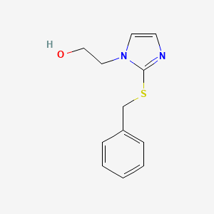 molecular formula C12H14N2OS B2455337 2-(2-Benzylsulfanylimidazol-1-yl)ethanol CAS No. 2108969-72-6
