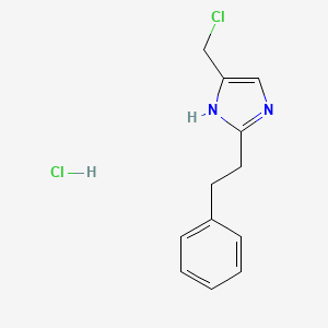 B2455357 5-(Chloromethyl)-2-(2-phenylethyl)-1H-imidazole;hydrochloride CAS No. 1909319-98-7