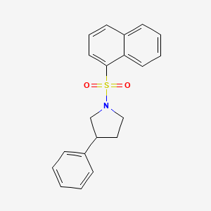molecular formula C20H19NO2S B2455374 1-(萘-1-磺酰基)-3-苯基吡咯烷 CAS No. 1207010-58-9