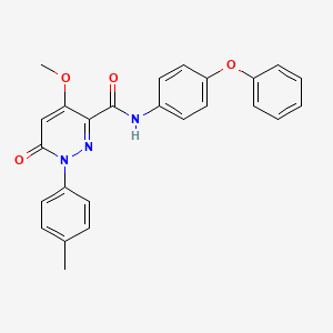 molecular formula C25H21N3O4 B2455385 4-methoxy-6-oxo-N-(4-phenoxyphenyl)-1-(p-tolyl)-1,6-dihydropyridazine-3-carboxamide CAS No. 921581-34-2