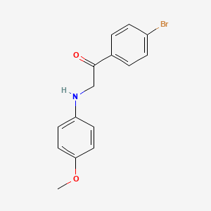 molecular formula C15H14BrNO2 B2455388 1-(4-Bromophenyl)-2-((4-methoxyphenyl)amino)ethan-1-one CAS No. 142739-60-4