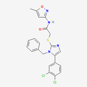 2-((1-benzyl-5-(3,4-dichlorophenyl)-1H-imidazol-2-yl)thio)-N-(5-methylisoxazol-3-yl)acetamide