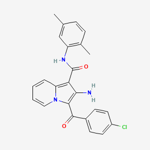 2-amino-3-(4-chlorobenzoyl)-N-(2,5-dimethylphenyl)indolizine-1-carboxamide