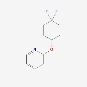 molecular formula C11H13F2NO B2455424 2-[(4,4-Difluorocyclohexyl)oxy]pyridine CAS No. 2197811-85-9