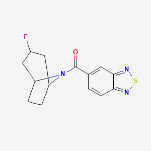 molecular formula C14H14FN3OS B2455425 2,1,3-Benzothiadiazol-5-yl-(3-fluoro-8-azabicyclo[3.2.1]octan-8-yl)methanone CAS No. 2309706-07-6