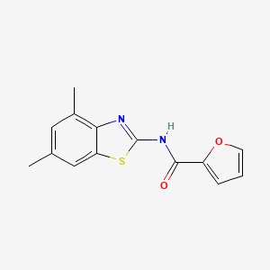 molecular formula C14H12N2O2S B2455430 N-(4,6-dimethyl-1,3-benzothiazol-2-yl)furan-2-carboxamide CAS No. 308292-73-1