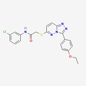 molecular formula C21H18ClN5O2S B2455433 N-(3-chlorophenyl)-2-((3-(4-ethoxyphenyl)-[1,2,4]triazolo[4,3-b]pyridazin-6-yl)thio)acetamide CAS No. 852436-68-1