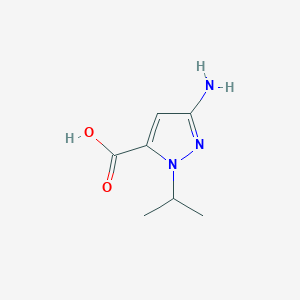 molecular formula C7H11N3O2 B2455438 3-Amino-1-isopropyl-1H-pyrazole-5-carboxylic acid CAS No. 1006451-79-1; 1197234-61-9