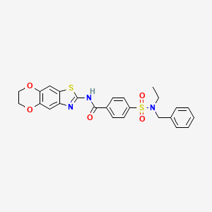 4-(N-benzyl-N-ethylsulfamoyl)-N-(6,7-dihydro-[1,4]dioxino[2',3':4,5]benzo[1,2-d]thiazol-2-yl)benzamide