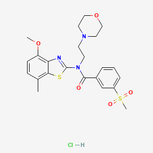 N-(4-methoxy-7-methylbenzo[d]thiazol-2-yl)-3-(methylsulfonyl)-N-(2-morpholinoethyl)benzamide hydrochloride
