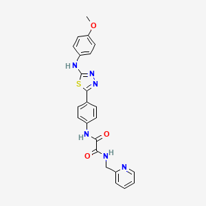 N1-(4-(5-((4-methoxyphenyl)amino)-1,3,4-thiadiazol-2-yl)phenyl)-N2-(pyridin-2-ylmethyl)oxalamide
