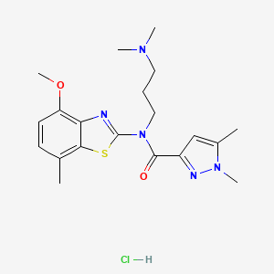 N-(3-(dimethylamino)propyl)-N-(4-methoxy-7-methylbenzo[d]thiazol-2-yl)-1,5-dimethyl-1H-pyrazole-3-carboxamide hydrochloride
